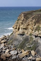 Sandstone cliffs of clay and Cap Gris-Nez in Pas de Calais