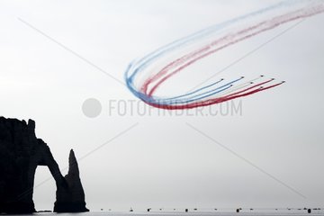 Air Show of the Patrouille de France in Le Havre France