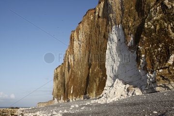 Landslide cliff Veules-les-Roses France