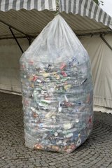 Bag full of recyclable cans - Paris France