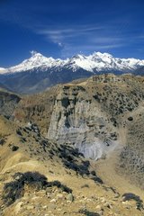 Trockene Berge von Mustang Kingdom Nepal