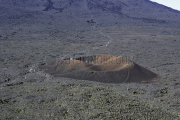 Volcano Piton de la Fournaise on Reunion Island