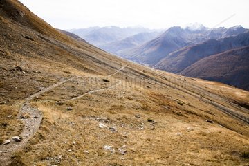 Alp trail in Autumn - Ubaye Alps France