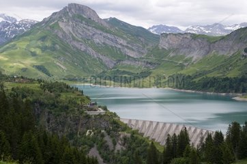 Roselend Dam and restraint Beaufortain France