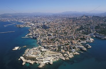 Vue aérienne de la corniche de Marseille Provence