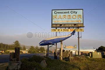 Walzeichen Crescent City Harbor California USA