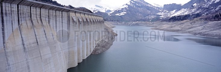 Abfluss von Roseland Dam ArÃ£Âªches Beaufortain Savoie