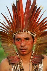 Indian Kaxinawa in traditional keeping in Brazil