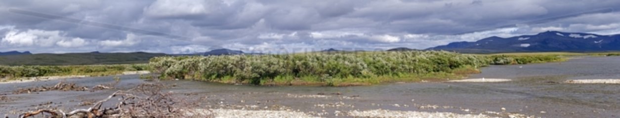 Moraine river in the Katmai NP in Alaska