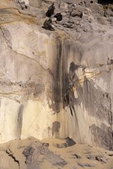 Cascade of sand on a cliff Queensland Australia