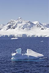 Icebergs drifting in the Gerlache Strait Antarctica