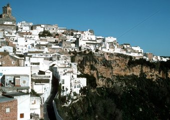 Overview of Arcos de la Frontera Andalusia Spain