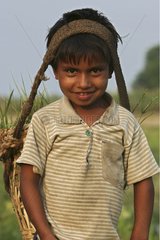 Boy of the Tharu ethnic Terai Region Nepal