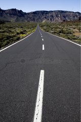 Asphalt road Tenerife Canary Islands