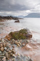 Pebbly shore of Loch Linnhe Scotland