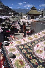 Leh Ladakh India Teppichmarkt
