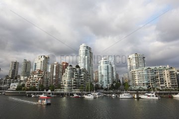 Vancouver on the shore of inlets False Creek Canada