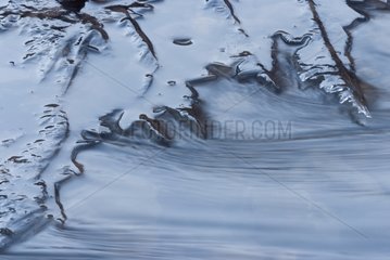 Cutting graphic ice on a river Les Dourbes DigneFrance