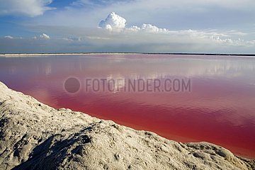Red Lake in der Nähe des Saltworks Mexiko