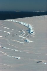 Crack of Astrolabe glacier Terre Adelie