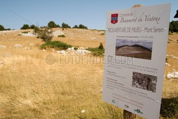 Information panel on the works in Natura 2000