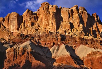 Rock cliff of the National park of Capitol Reef Utah the USA