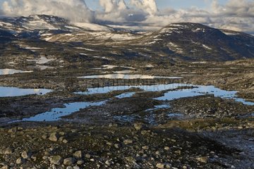 Small mountain lakes Area of Jotunheim Norway