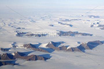 Aerial view of South-East coast of Greenland