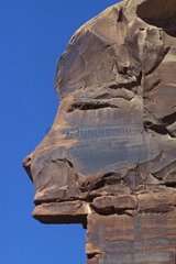 Strange shape of a rock Arches National Park Utah USA