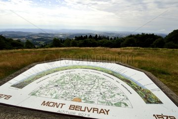 Orientation table on the Mont Beuvray - Morvan mountains