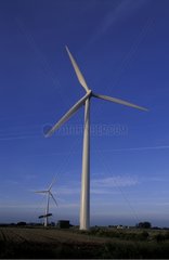 Champ d'éoliennes Finistère France