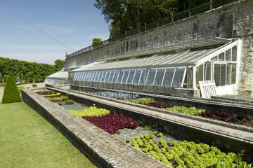 Greenhouses at the Villandry Castle Gardens  France