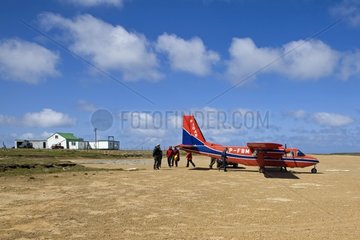Inter-islands plane Sea Lion Island Falkland Islands