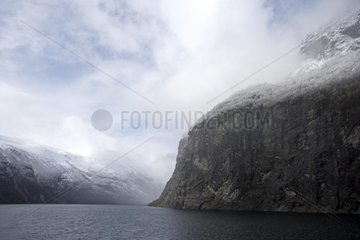 Geirangerfjord in winter Norway