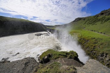 Gullfoss waterfalls on the river Hvítá Iceland