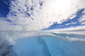 Iceberg aground on a beach in Iceland