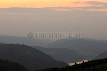 Sunset on Lake Longemer in the Vosges