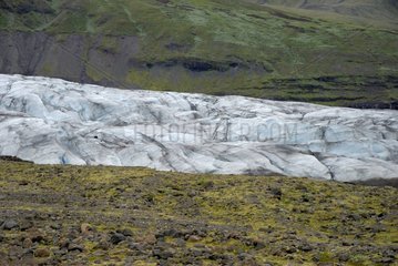 Spur of ice of Skaftafellsjokull glacier in Iceland