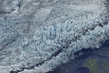 Seracs of Oeræfajoekul glacier in Iceland