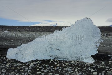 Icebergs stranded on the beach in Iceland
