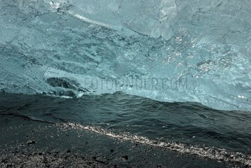 Iceberg on the beach in Iceland