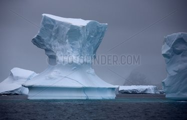 Icebergs at Pleneau in the Antarctic Peninsula