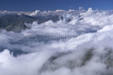 Sea of clouds in the massif of Queyras Hautes-Alpes