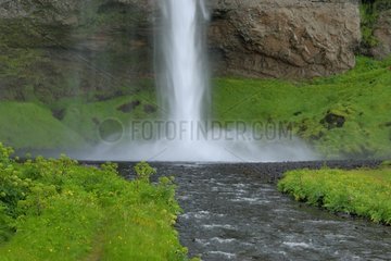 Waterfall in Seljalandsfoss Iceland