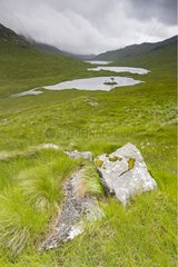 Series of lochs Ben Buie Mountain Isle of Mull Scotland
