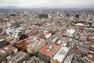 Stadt von Mexiko -Stadt zu sehen  die Spitze eines Gebäudes Mexiko gesehen haben