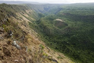 Caldera of an extinct volcano Suswa Rift Valley Kenya