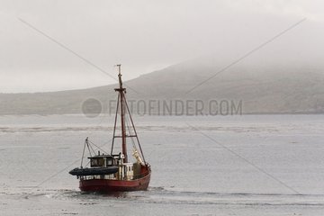 Boat off West Point Island Falklands