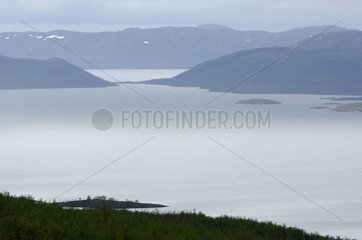 Lake and Mountains in Malla Strict Nature Reserve Finland