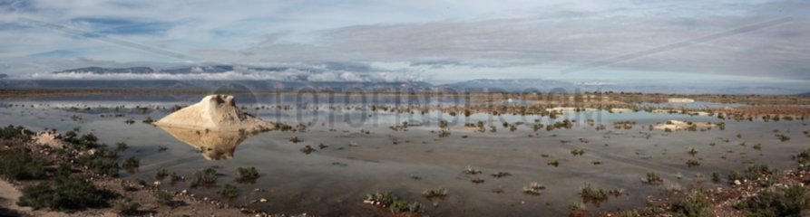 Pile of salt in lagoon - Cuatro Ciénegas Reserve Mexico